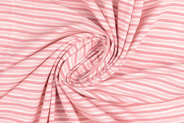 Jersey mit Streifen, rosa, gestreift, 0,5 m